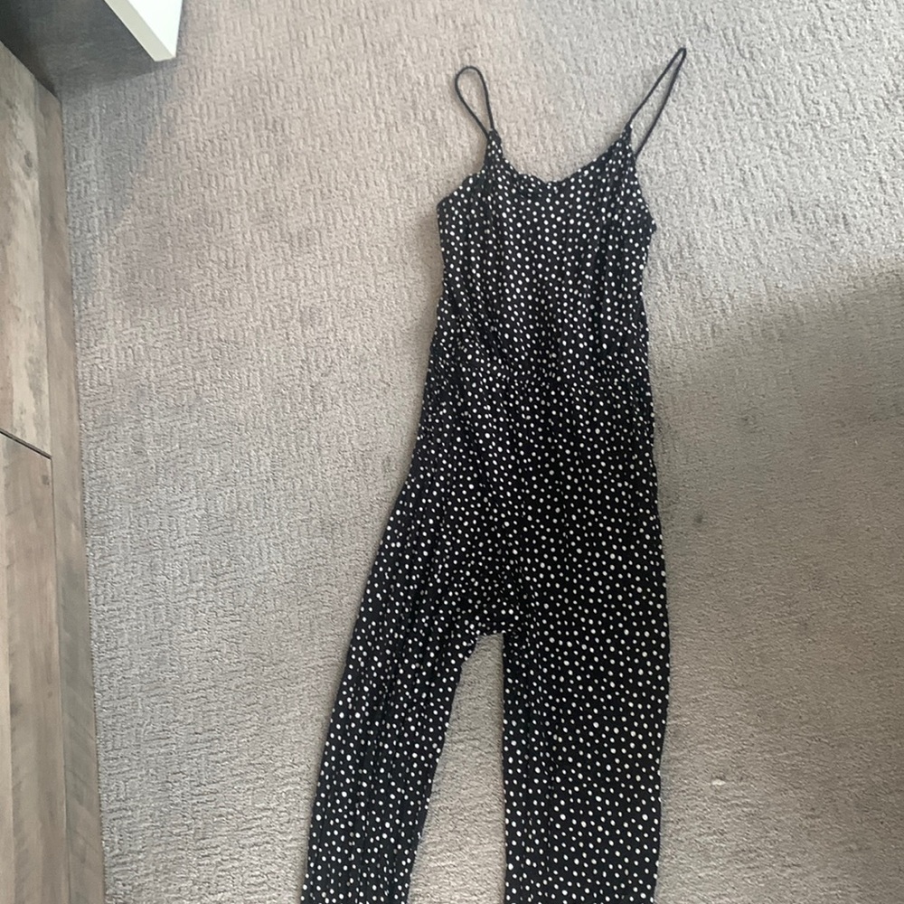 H&M size medium jumpsuit with spaghetti straps and wide leg